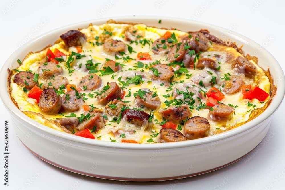Savory Turkey Sausage Omelet with Gruyere Cheese