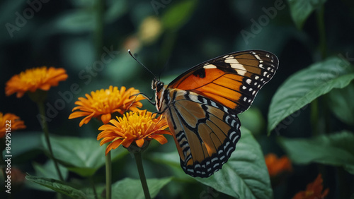 Butterfly in house garden