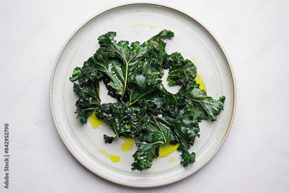 Artful Baked Kale Arrangement with Olive Oil Artful Baked Kale Arrangement with Olive Oil