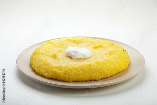 Baked Mamaliga with Kashkaval Cheese, Crispy Romanian Polenta Dish photo