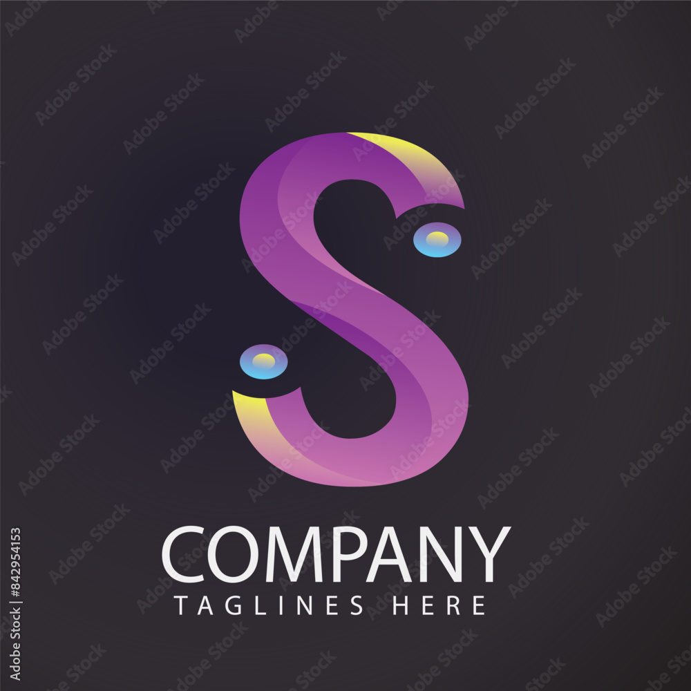 Fototapeta premium letter S logo it has a beautiful color