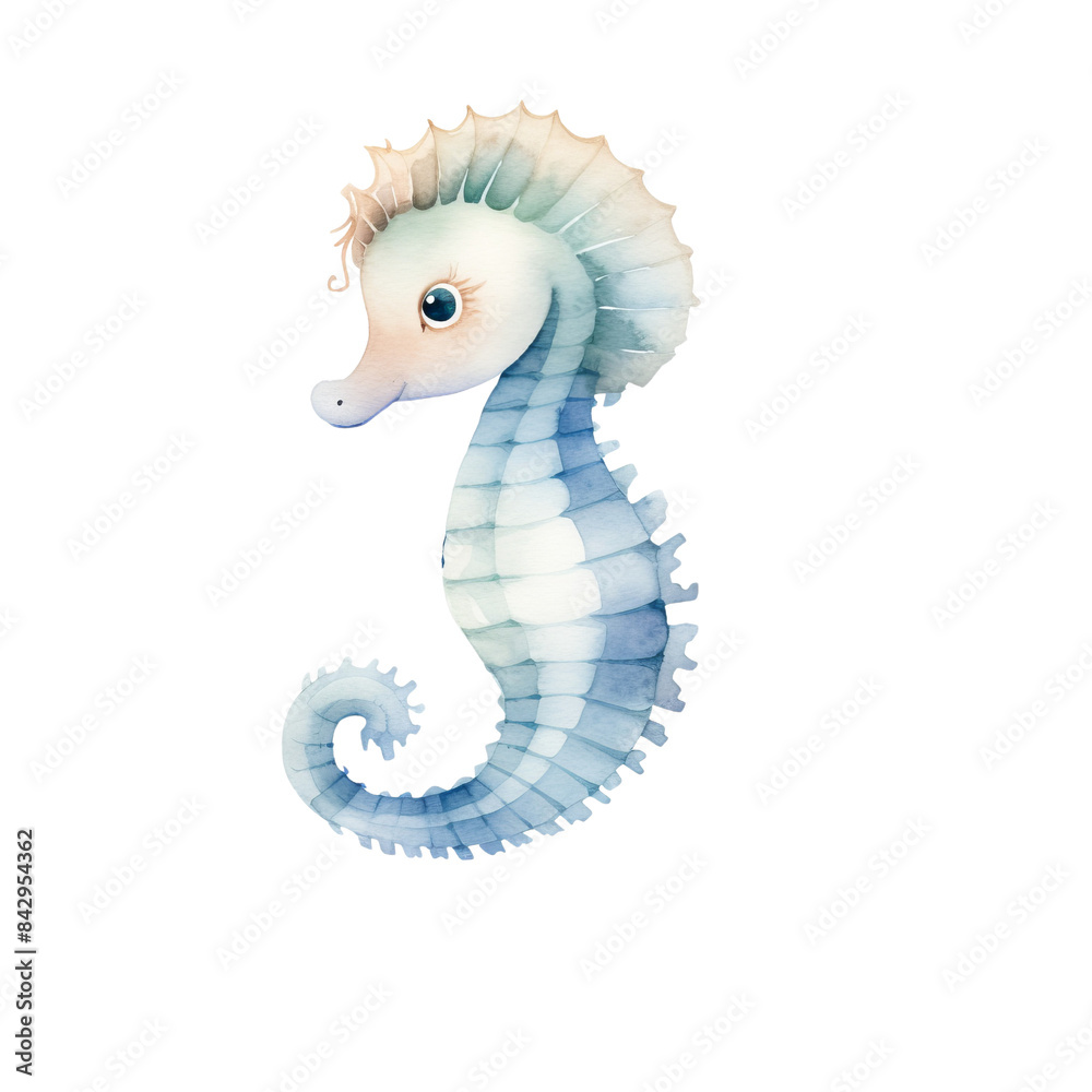 Fototapeta premium Whimsical Seahorse Serenade Clipart