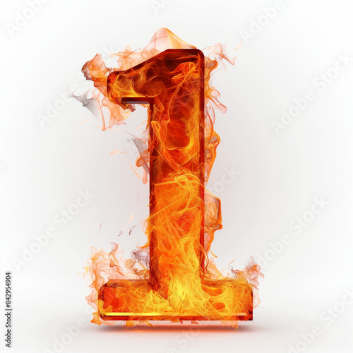 Burning 3D number one
