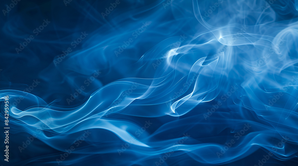 Blue smoke texture on dark background, abstract magic swirl of steam, Abstract colored smoke hookah on dark background Blue smoke texture on dark background, abstract magic swirl of steam, Abstract colored smoke hookah on dark background