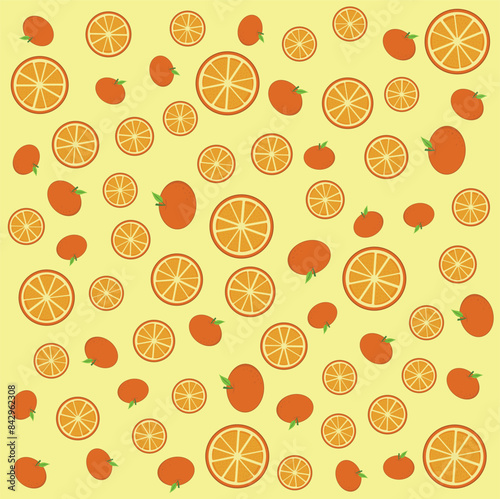 orange abstract seamless pattern vector design illustration line art. Eps 10
