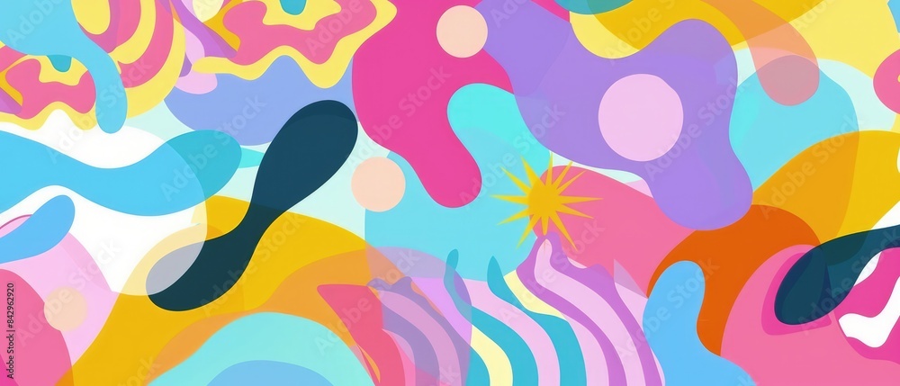 Vivid Summer Spectrum, Abstract Pattern Burst , Colorful Illustration Vivid Summer Spectrum, Abstract Pattern Burst , Colorful Illustration