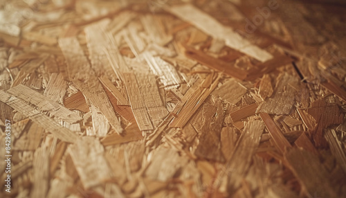 Close up on pressed wooden osb texture