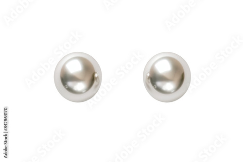 Elegant pearl stud earrings isolated on transparent background. perfect for jewelry, fashion, and accessories projects.