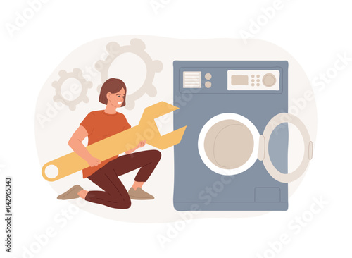 DIY repair isolated concept vector illustration.