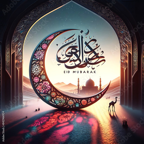 This beautiful Islamic 3d illustration is mainly made for great celebration Eid al Adha