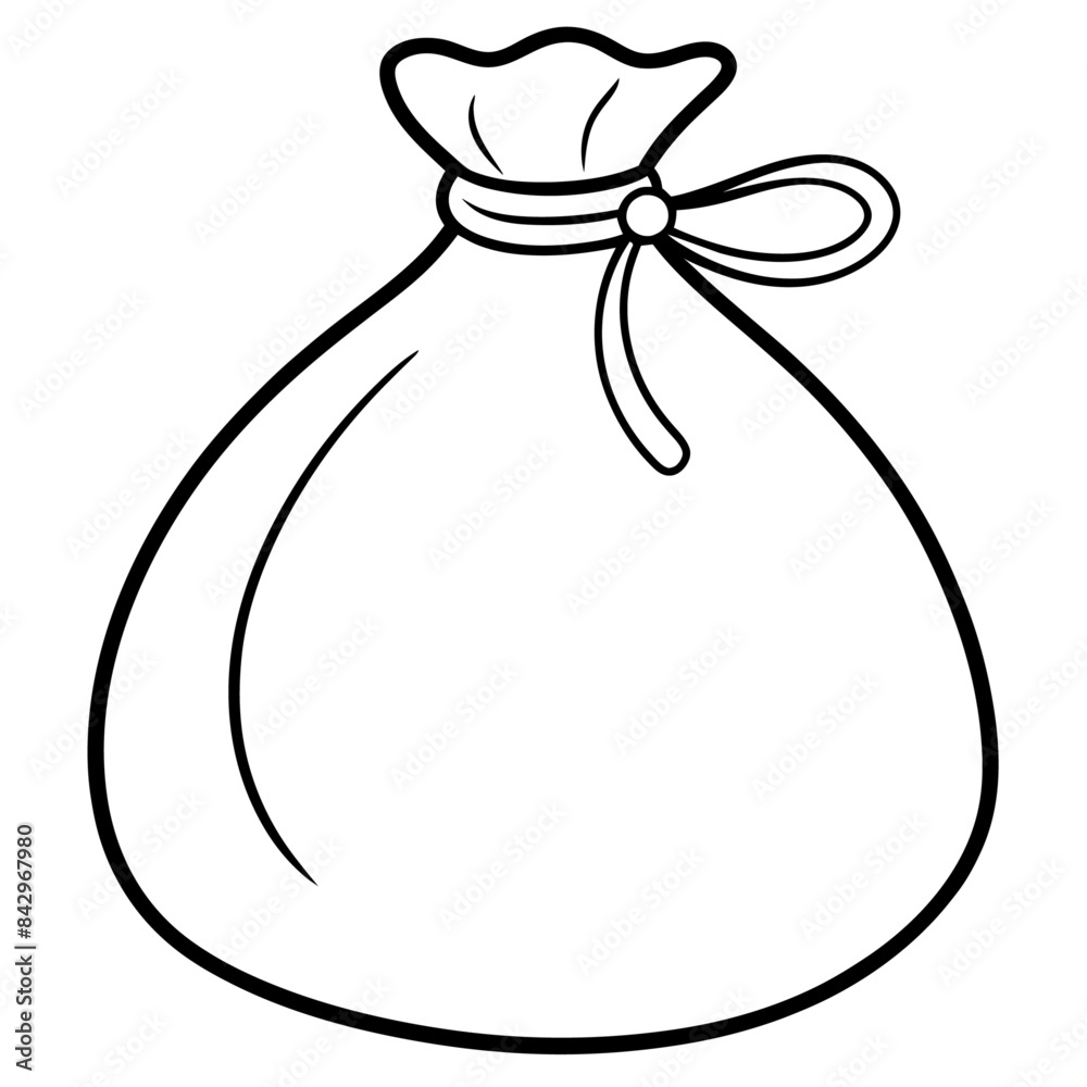 Money bag outline coloring book page line art drawing Money bag outline coloring book page line art drawing