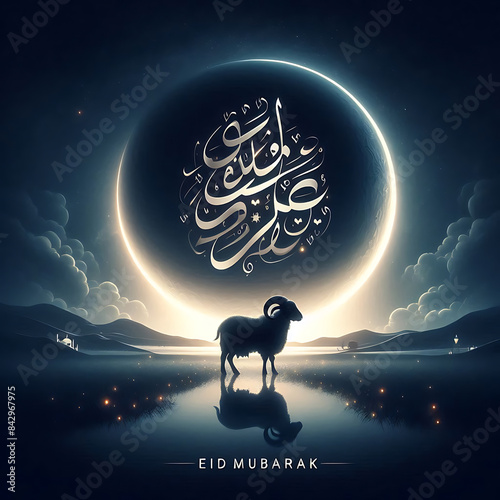 This beautiful Islamic 3d illustration is mainly made for great celebration Eid al Adha
