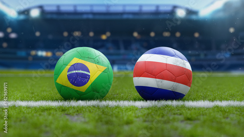 Brazil vs Costa Rica Soccer Match