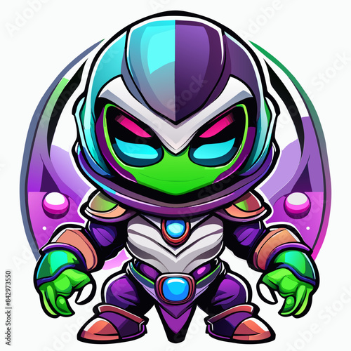 Extraterrestrial Vector Mascot Illustration for T-shirt Printing and Wall Art