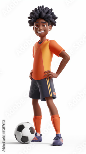 A 3D soccer player