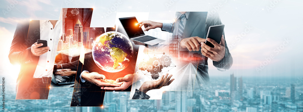 Communication technology , smart connection IOT and people network ...