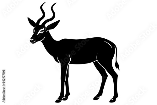 deer animal silhouette vector illustration