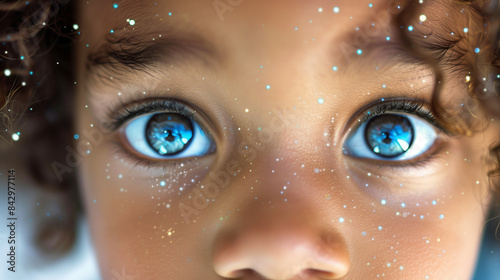 A child looking at the wonders of the world
