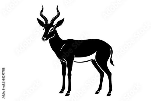 deer animal silhouette vector illustration © Shiju Graphics