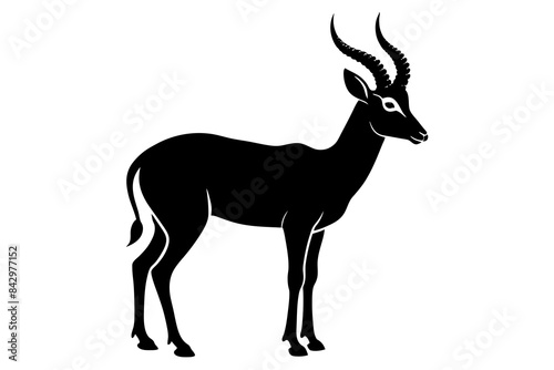 deer animal silhouette vector illustration
