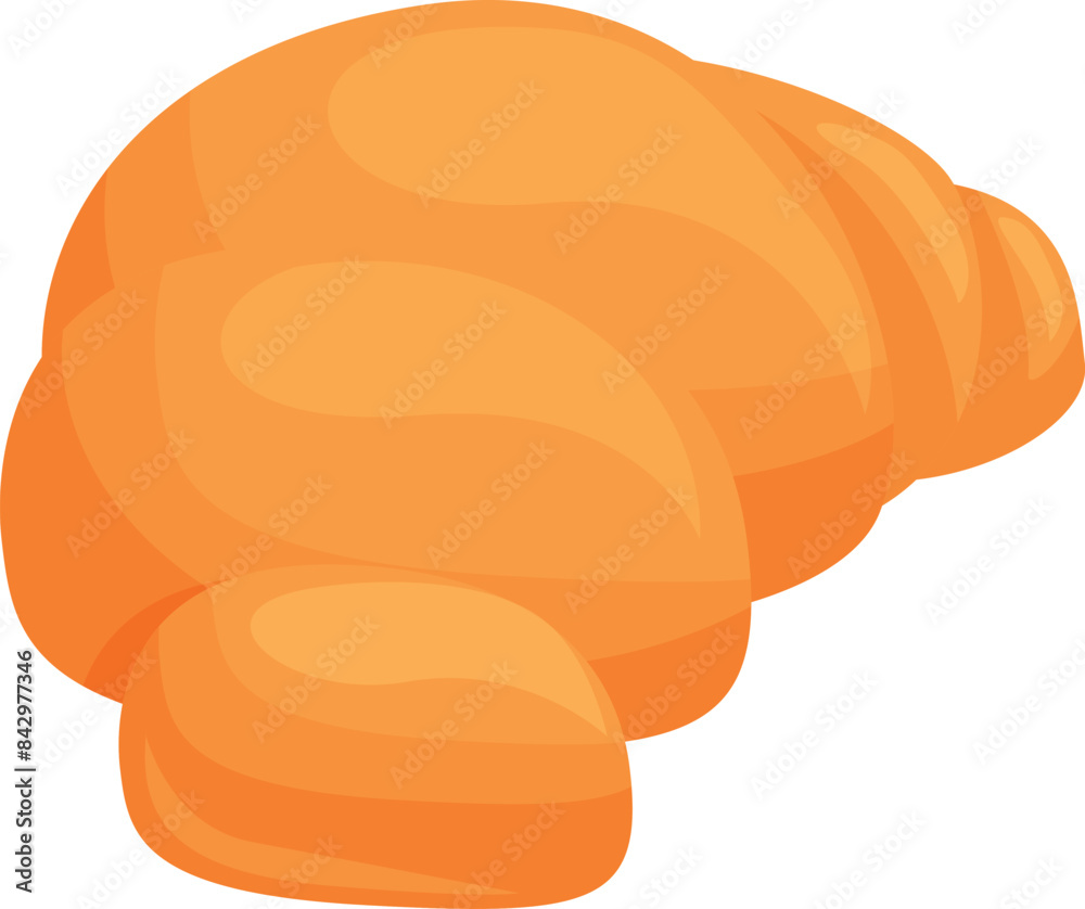 Freshly baked croissant isolated on white background for breakfast menu Freshly baked croissant isolated on white background for breakfast menu