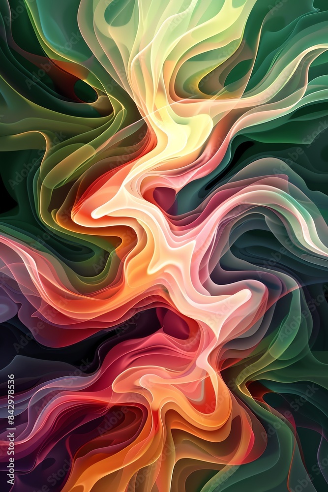 Fototapeta premium A serene flow of light and shadow creating a calming pattern