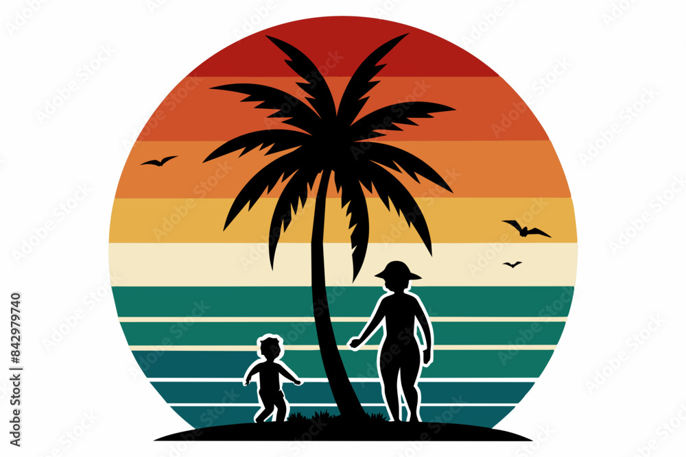 palm tree t-shirt design vector illustration palm tree t-shirt design vector illustration
