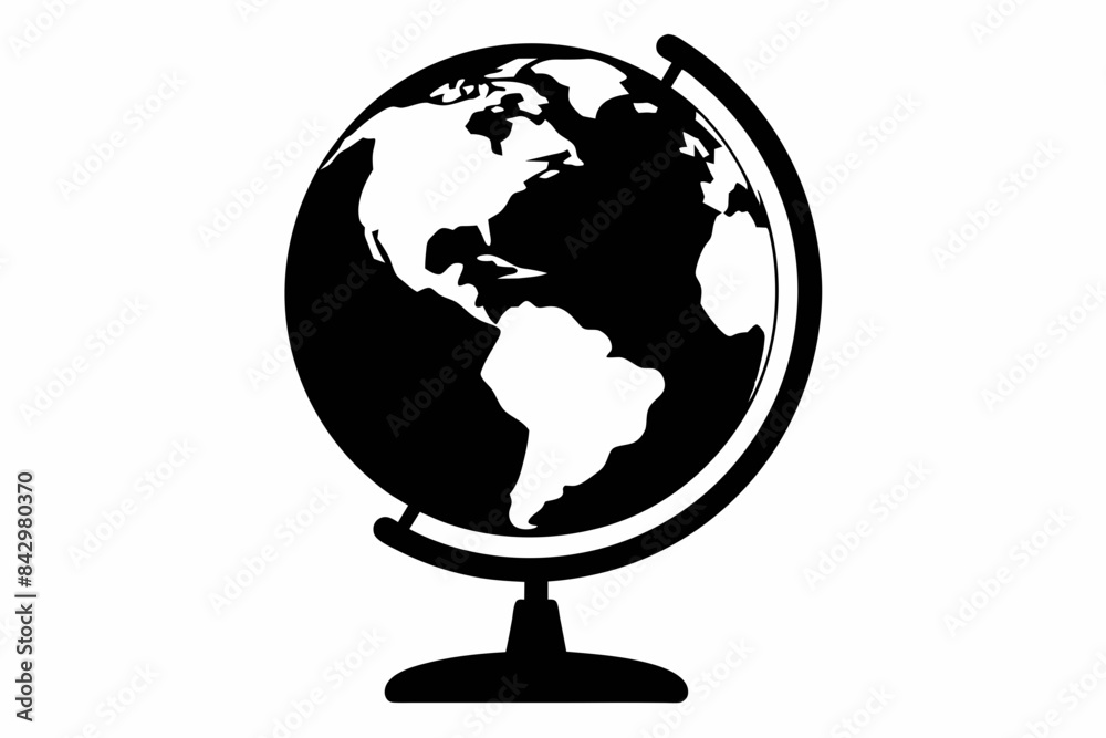 globe silhouette vector illustration globe silhouette vector illustration