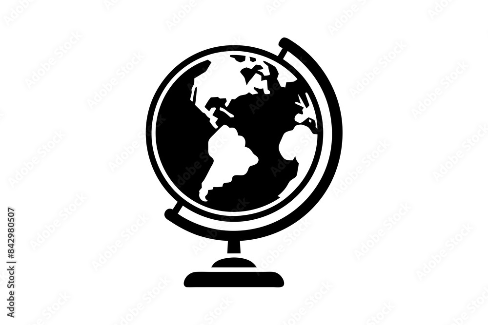 globe silhouette vector illustration globe silhouette vector illustration