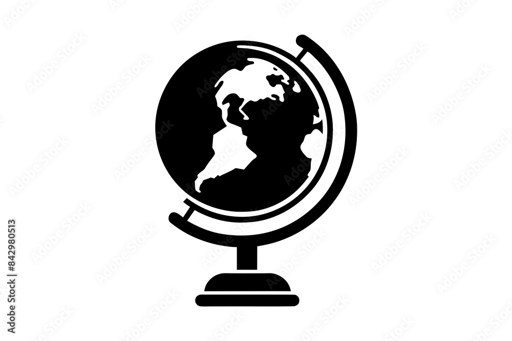 globe silhouette vector illustration globe silhouette vector illustration