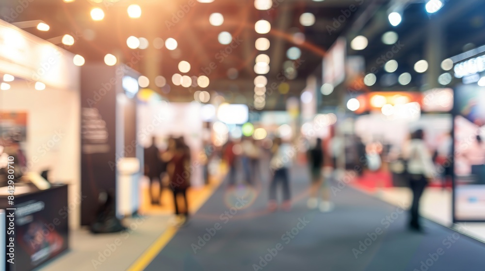 Blurred background perfect for copy space in a busy trade show scene Blurred background perfect for copy space in a busy trade show scene