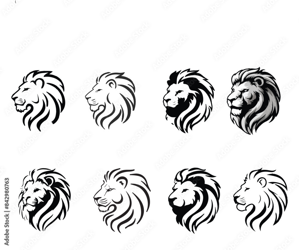 ion head logo icon, lion face vector Illustration, on a isolated background, EPS ion head logo icon, lion face vector Illustration, on a isolated background, EPS