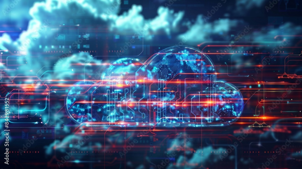 Cloud Security with layered firewalls creating a dynamic composition with copy space Cloud Security with layered firewalls creating a dynamic composition with copy space