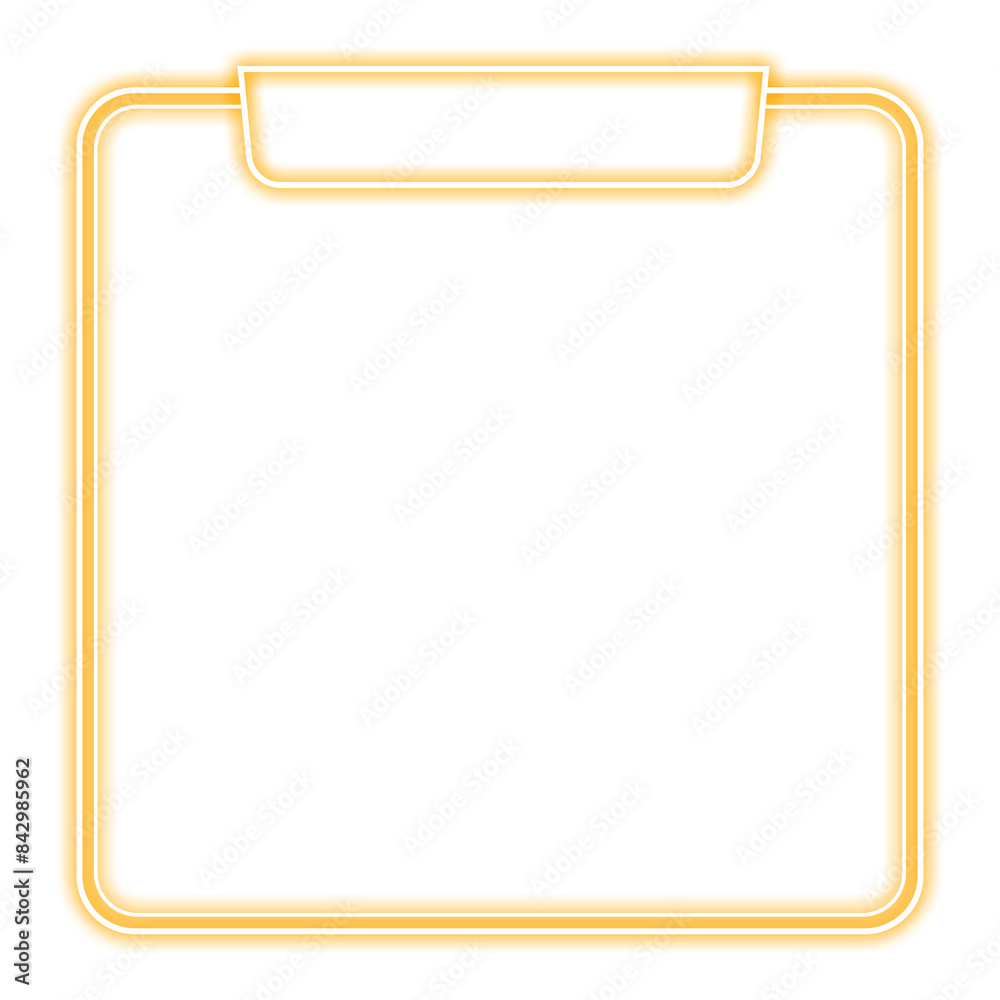 orange square frame neon light orange square frame neon light