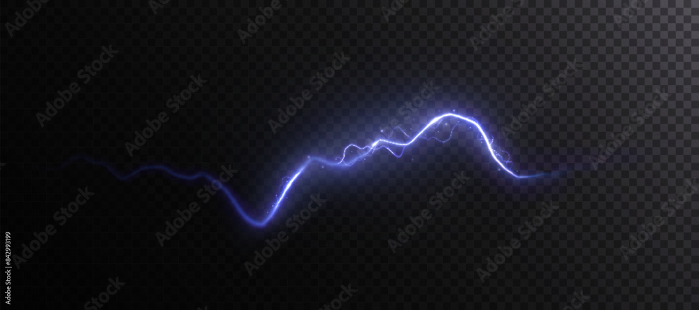 Abstract vector blue lightning on a black background. Blitz Lightning Thunder Light Sparks Storm Flash Thunderstorm. Strength Energy charge Thunder. Vector Abstract vector blue lightning on a black background. Blitz Lightning Thunder Light Sparks Storm Flash Thunderstorm. Strength Energy charge Thunder. Vector