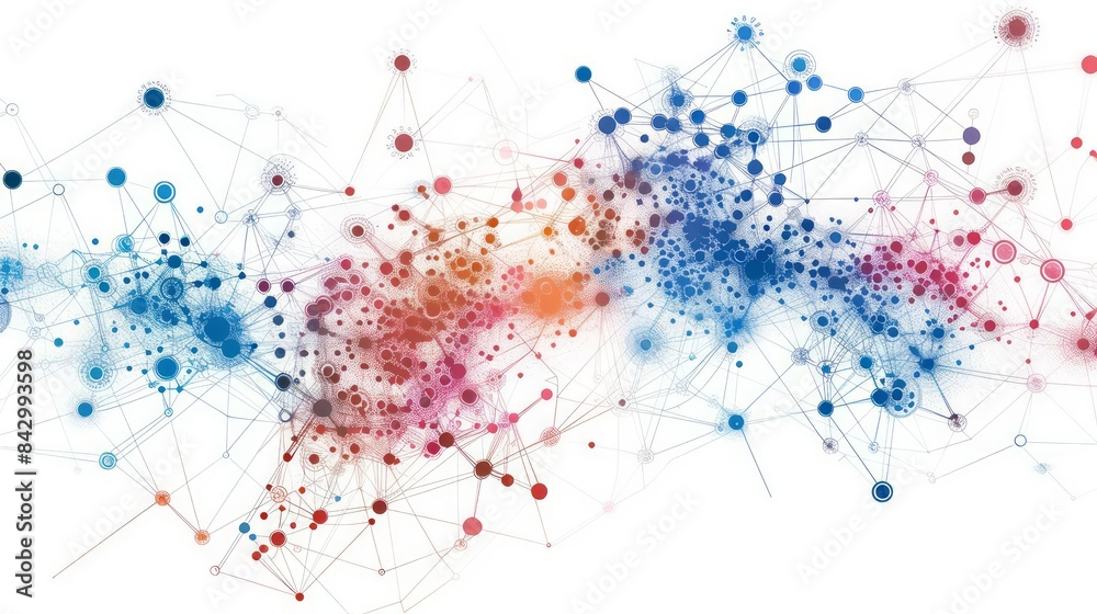 An innovative customer relationship management system visualized with interconnected nodes and data streams An innovative customer relationship management system visualized with interconnected nodes and data streams