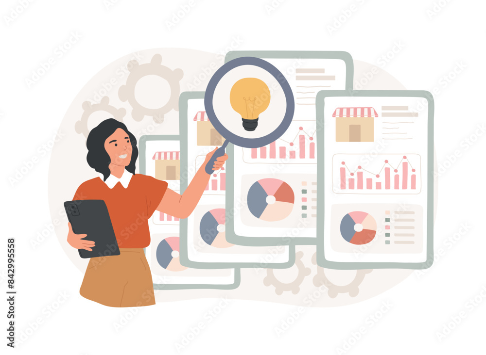Competitor research isolated concept vector illustration. Competitor research isolated concept vector illustration.