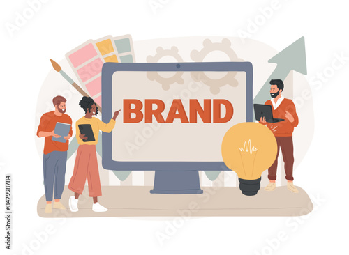 Company branding isolated concept vector illustration.