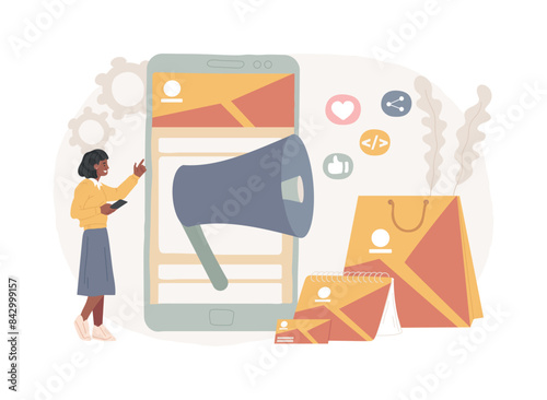 Brand identity isolated concept vector illustration.