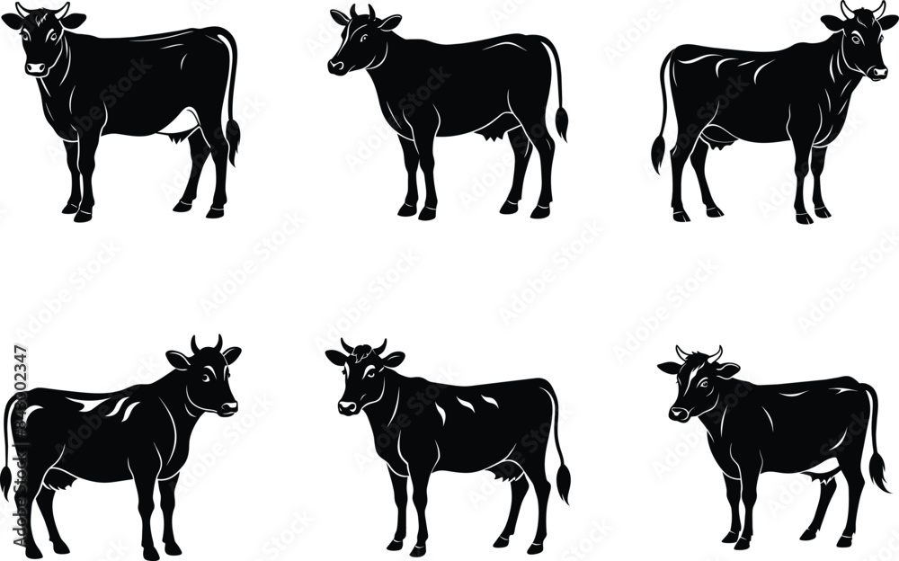 Fototapeta premium farm animals collection vector