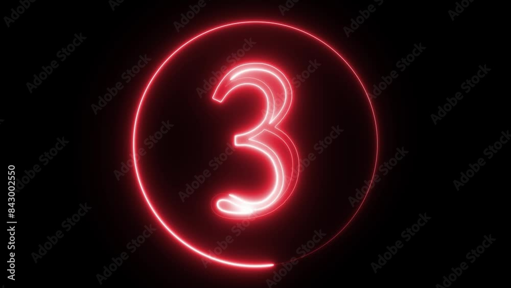 Neon bright numbers on black background. Neon bright numbers on black background.