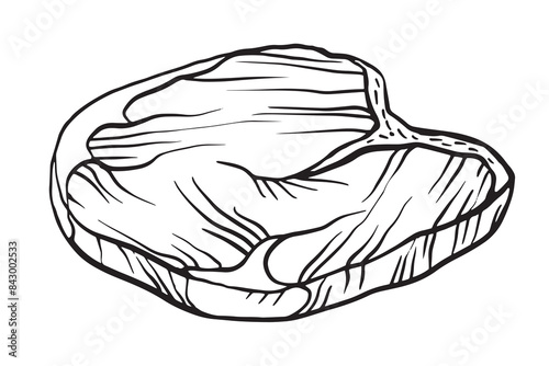 steak porterhouse, Raw fresh meat cut from beef, lamb and pork. Vector Hand drawn outline illustration for meat shop, Butchery, market, barbecue, grill, picnic, restaurant, banner, sticker, menu desig