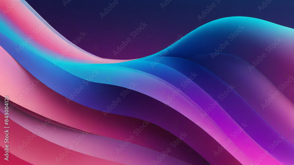 Fototapeta premium 3d neon abstract gradient wave background. abstract neon background concept. 