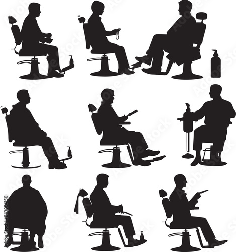 Hair saloon gents silhouette