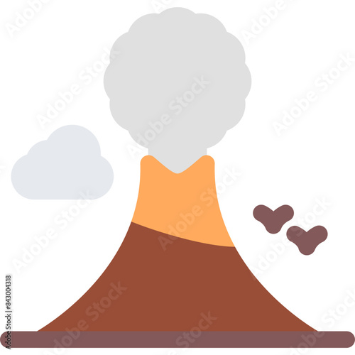 Volcano Landscape Icon