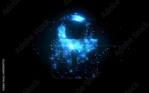 Wallpaper Mural Cybersecurity technology concept Data protection, small padlock, Digital padlock for computing system on dark blue background, cyber security technology Torontodigital.ca