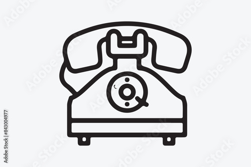telephone icon vector and illustration art