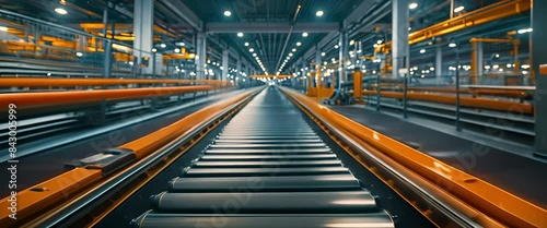 The roller conveyor crossing photo