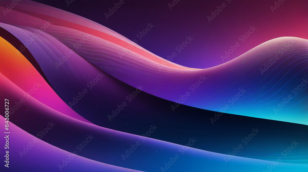 Obraz premium 3d neon abstract gradient wave background. abstract neon background concept. 