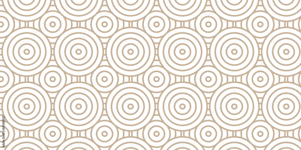	
Overlapping Pattern Minimal diamond geometric waves spiral and abstract circle wave line. brown color seamless tile stripe geometric create retro square line backdrop pattern background.